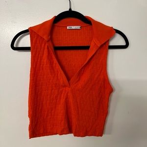 Zara Collared Crop Top